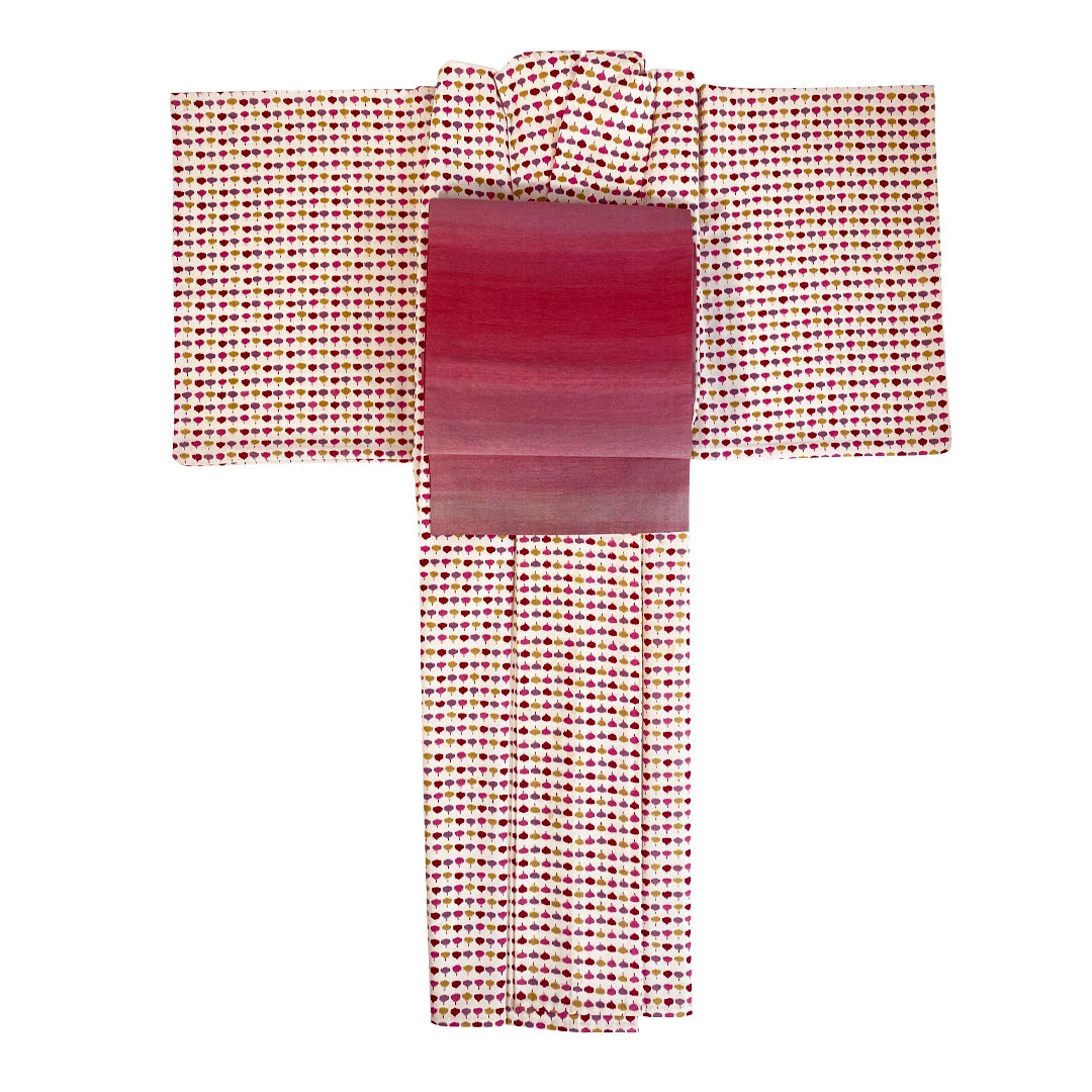 [Kyoto travel coordination] Komon + Hassun Nagoya obi 