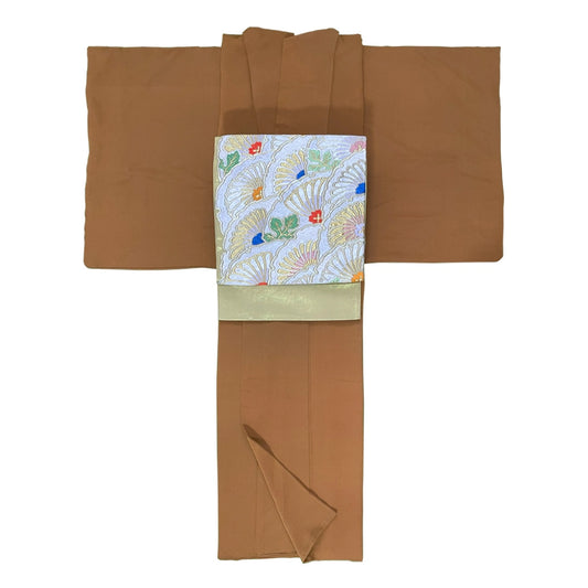 【ホテル同窓会コーデ】色無地一つ紋＋袋帯