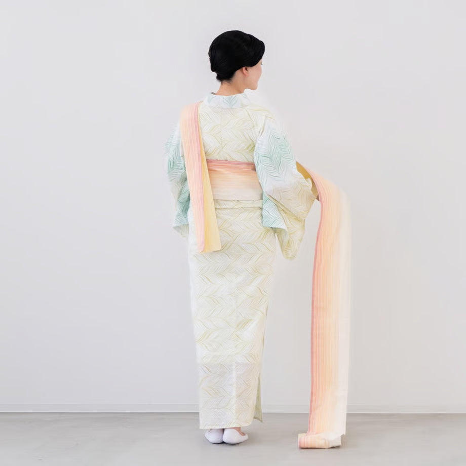 墨流し 黄色 S/M/L/LLプレタサイズ｜優華壇ゆかた・夏着物｜井登美