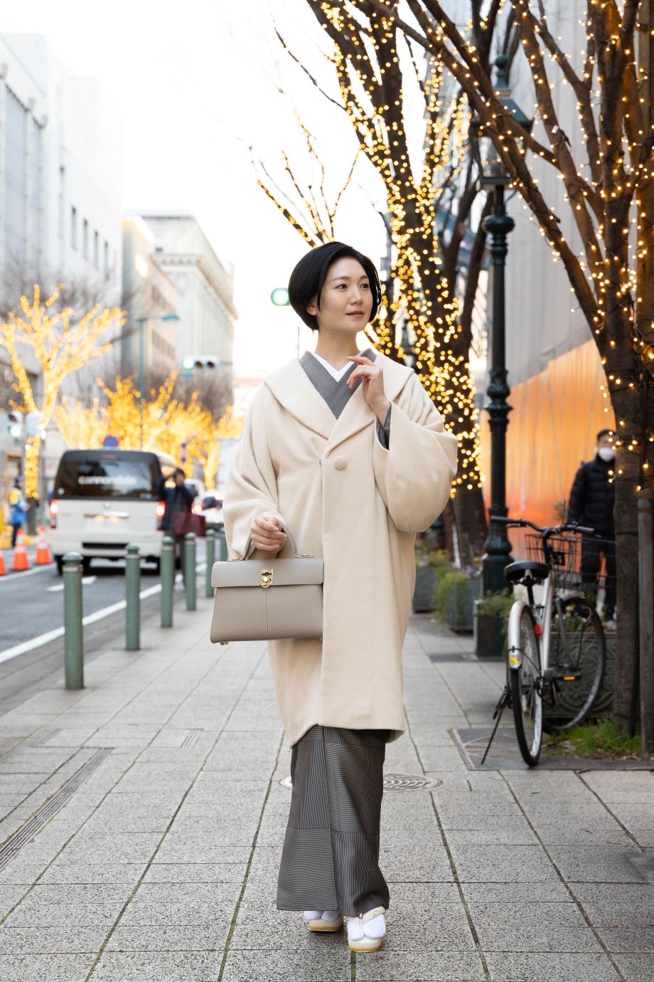 和装コート　アンゴラ生地【新品】