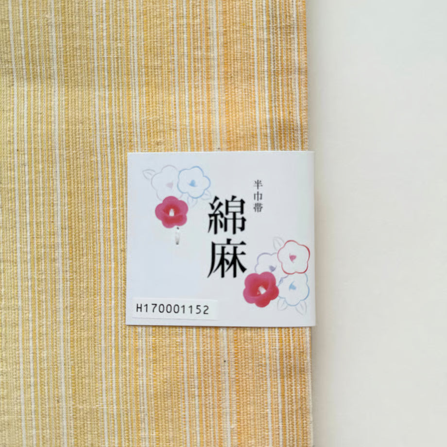 【4/23ライブ配信コーデ】　綿麻半幅帯｜井登美