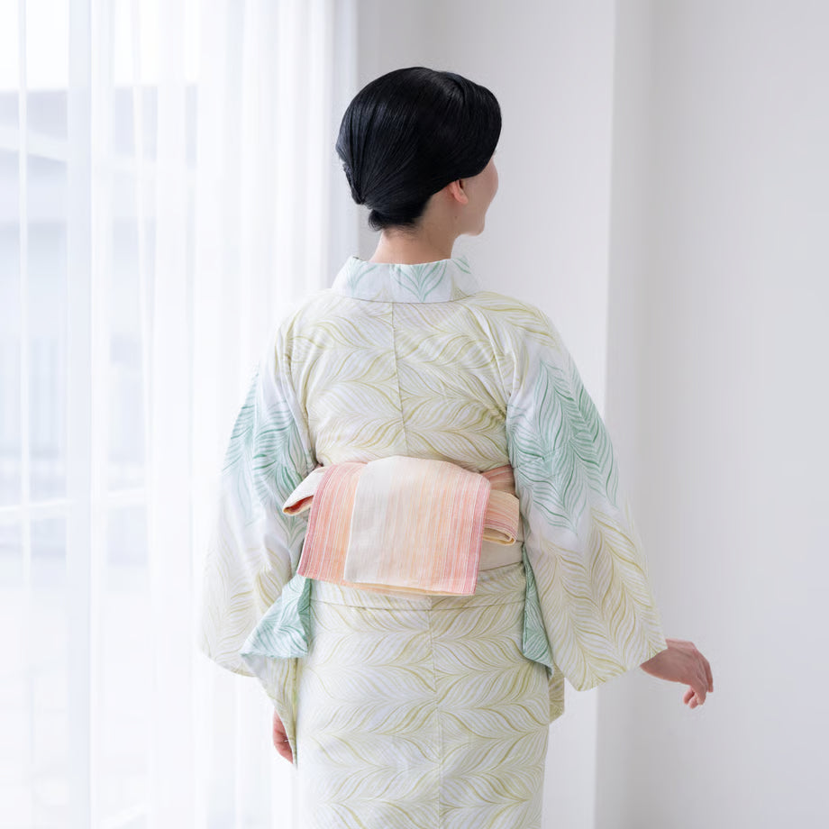 【4/23ライブ配信コーデ】　綿麻半幅帯｜井登美
