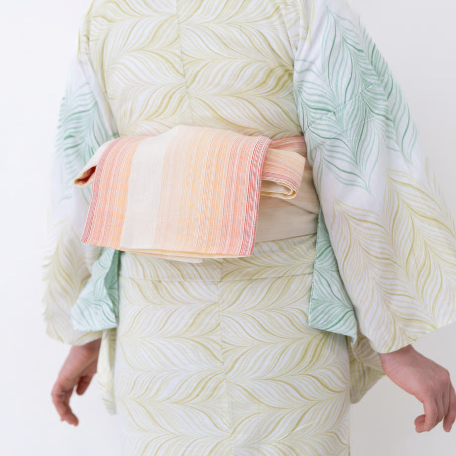 【4/23ライブ配信コーデ】　綿麻半幅帯｜井登美