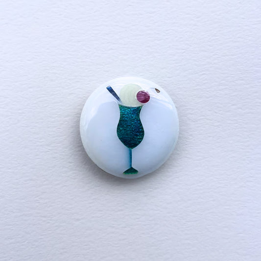 夏用帯留め「クリームソーダ」