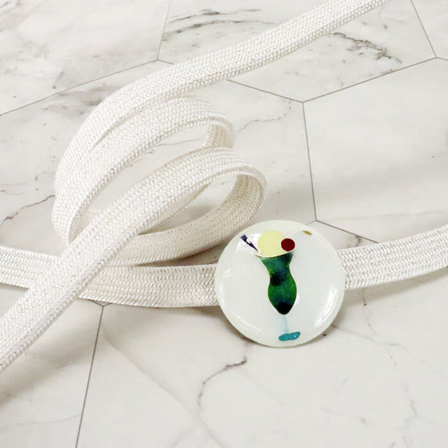 夏用帯留め「クリームソーダ」