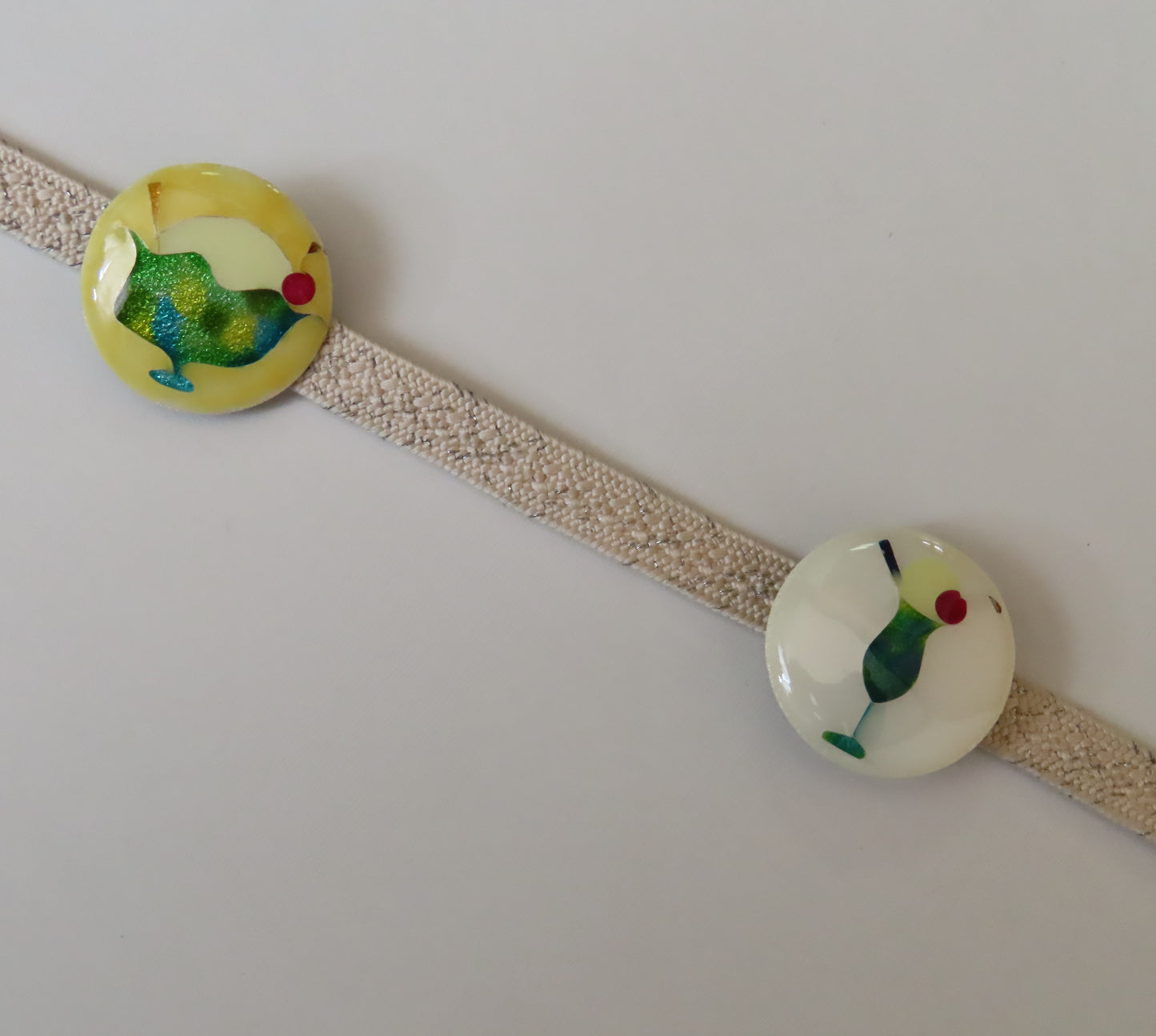 夏用帯留め「クリームソーダ」