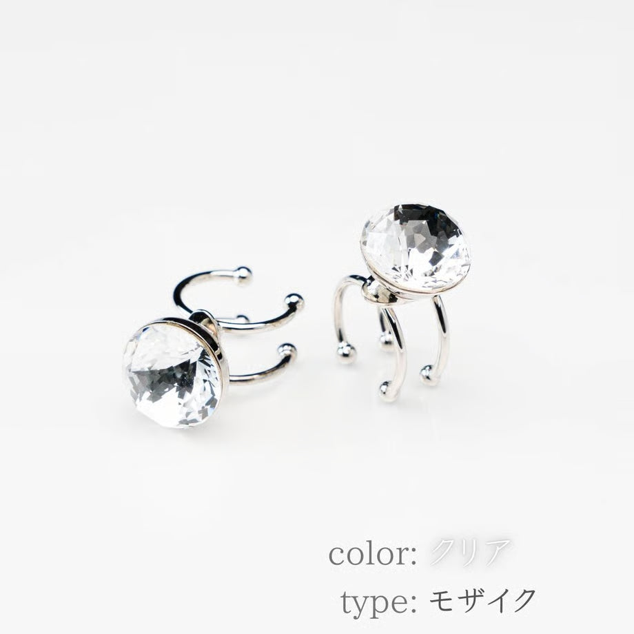 草履ピアス（クリスタル）モザイク型