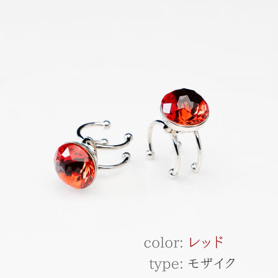 草履ピアス（クリスタル）モザイク型