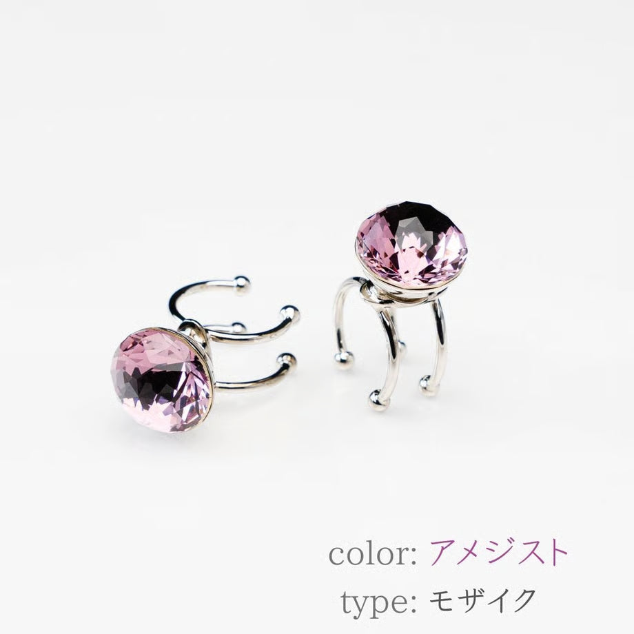 草履ピアス（クリスタル）モザイク型