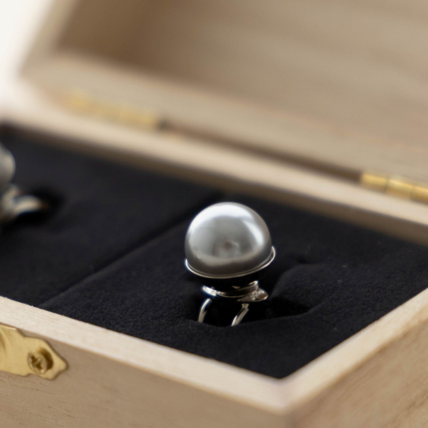 草履ピアス(黒パール)※お一人様2個まで