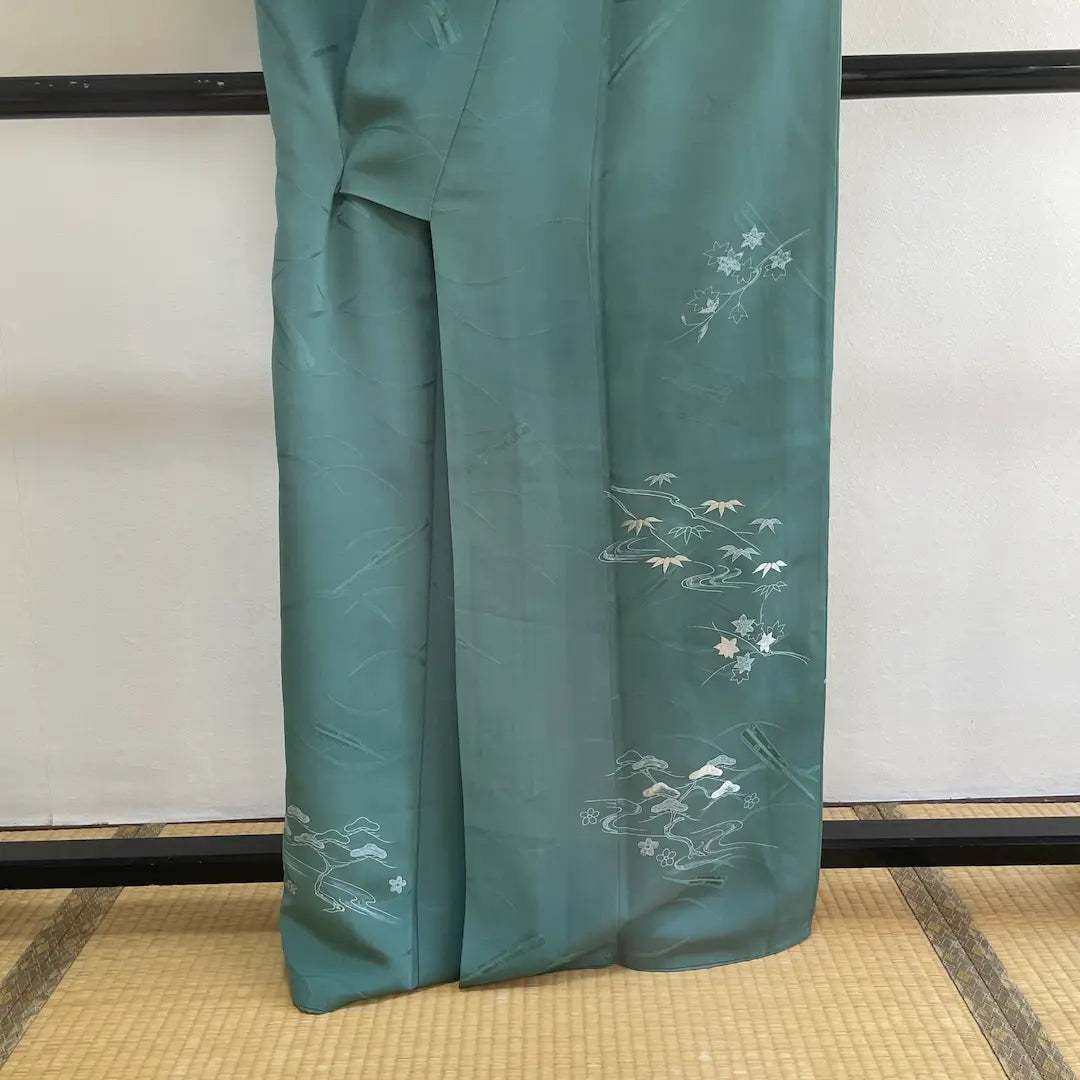 [138 Outfit name undecided] Tsukesage + 9-inch Nagoya obi, untailored, before and after, discoloration of the lining, price undecided 